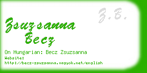 zsuzsanna becz business card